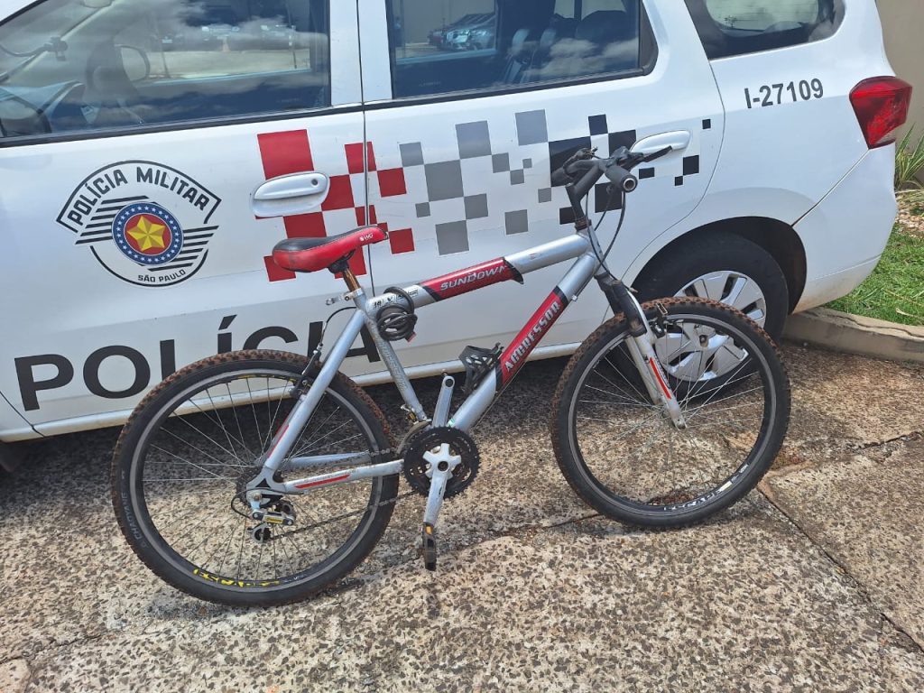 Polícia Militar recupera bicicleta furtada em academia de Jaú e prende suspeito bicicleta recuperada em jau