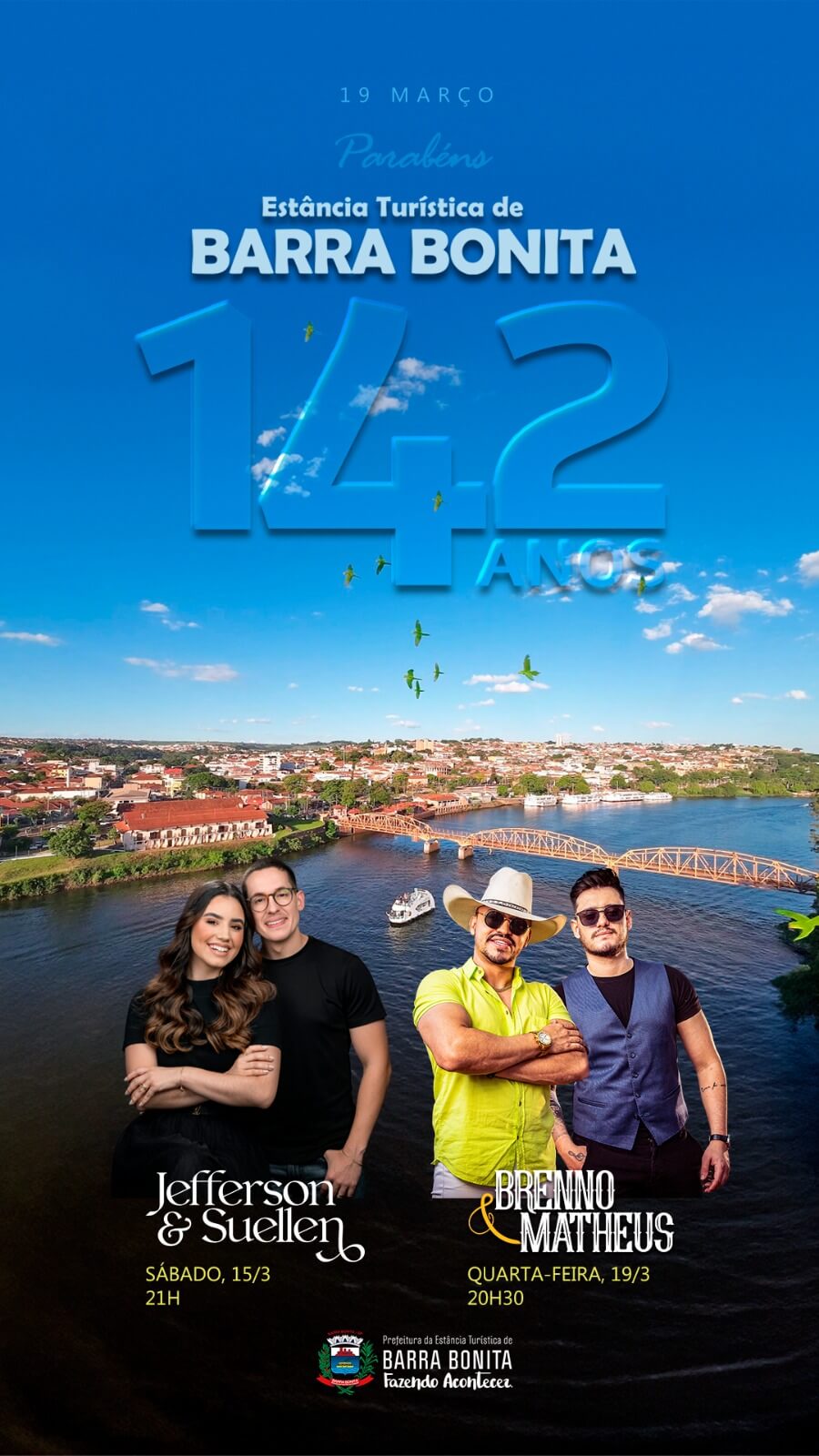 Estância Turística de Barra Bonita completa 142 anos 1 aniversario de barra bonita completo