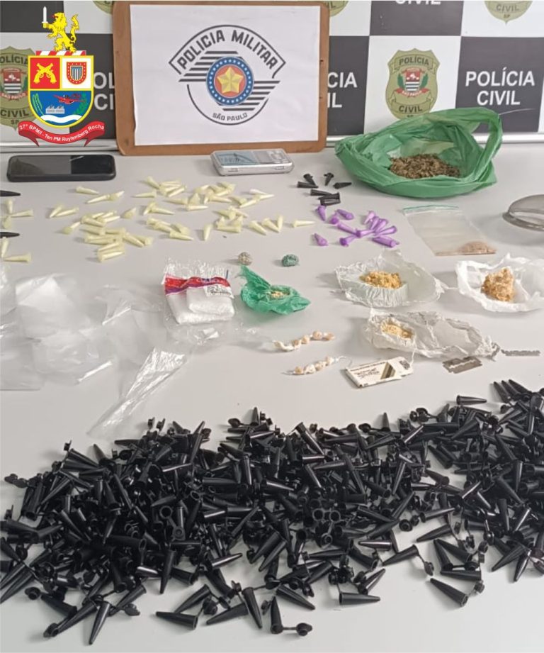 policia militar prende traficante em dois corregos